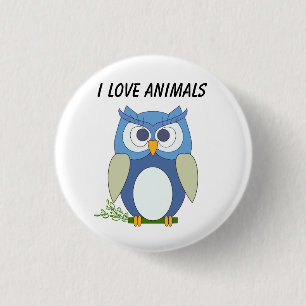 Knopf mit niedlichem Owl Button