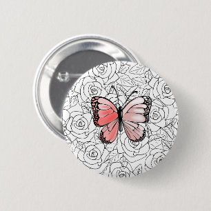 Knopf mit Schmetterling Button