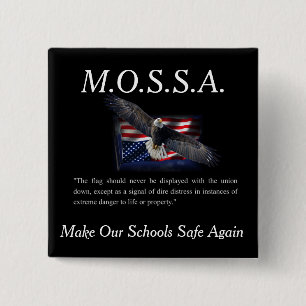Knopf, MOSSA Flagge/Eagle Button