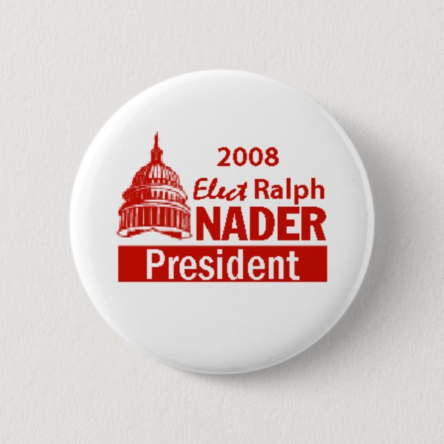 Knopf NADER 2008 Button (Vorderseite)