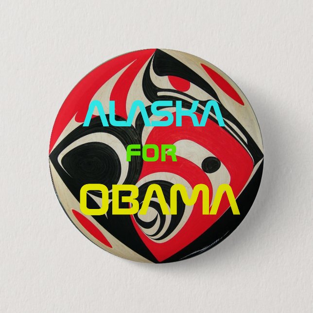 Knopf Obama Alaska Button (Vorderseite)