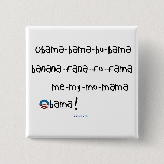 Knopf Obama-bama-BO-bama Button (Vorderseite)