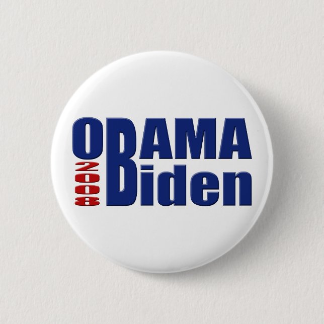 Knopf Obama Biden 2008 Button (Vorderseite)
