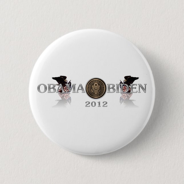 Knopf Obama Biden 2012 Button (Vorderseite)