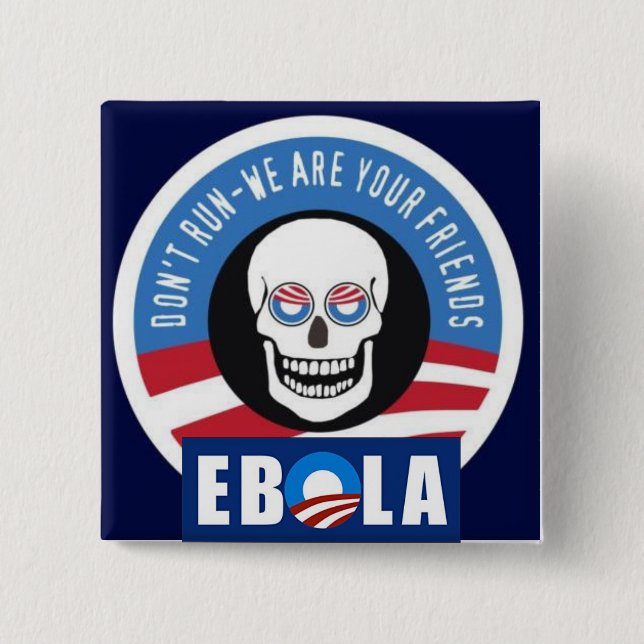 Knopf Obama Ebola Button (Vorderseite)