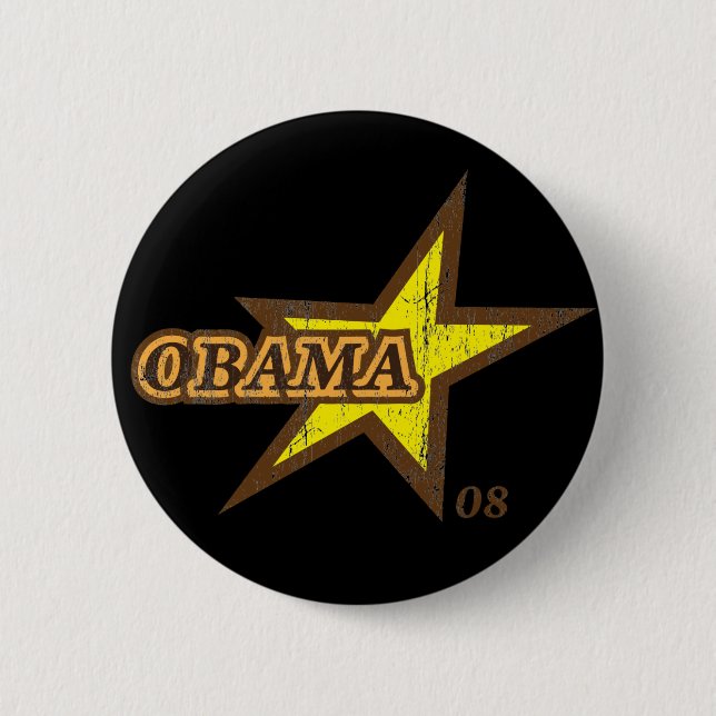 Knopf Obama-Stern-08 Button (Vorderseite)