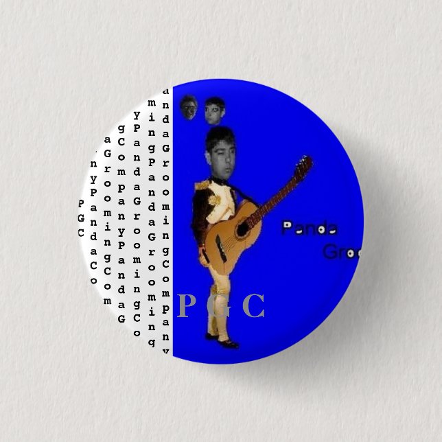 Knopf Panda Grooming Company Button (Vorderseite)
