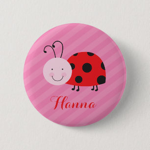 Knopf Personalisiertes Button für kleine rote Lady