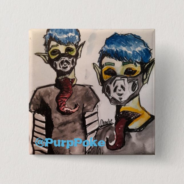 Knopf PurpPoke Button (Vorderseite)