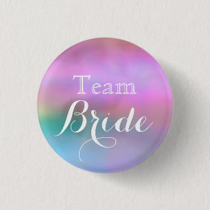 Knopf "Rosa White Wedding Team Bridge" Button