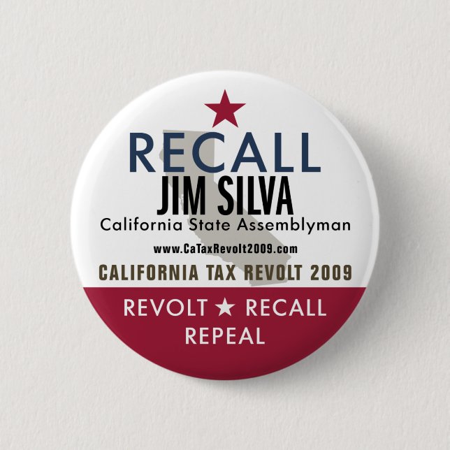Knopf Rückruf-Jims Silva Button (Vorderseite)