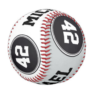 KNOPF RUND Streifen grau schwarz weiß + dein Text Baseball