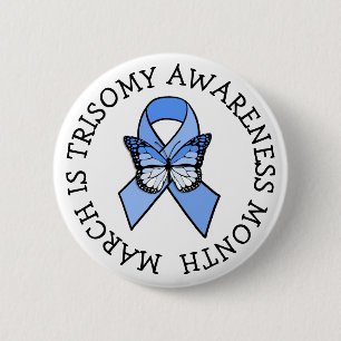 Knopf "Trisomy Awareness Ribbon" Button