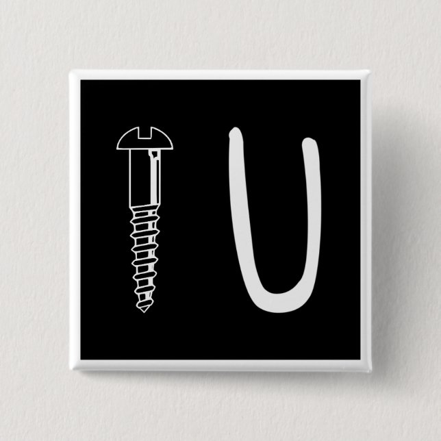 Knopf U Quadrat drehen Button (Vorderseite)