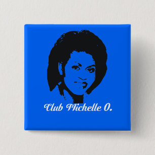 Knopf Verein-Michelle O, Cerulean Blau Button