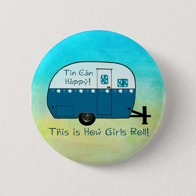 KNOPF | Vintager Camper Button (Vorderseite)