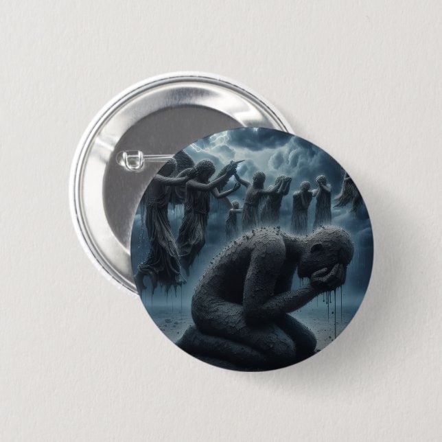 Knopf zerdrückt button (Vorne & Hinten)