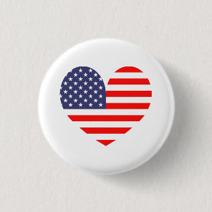 Knopfdruck der patriotischen amerikanischen Flagge Button