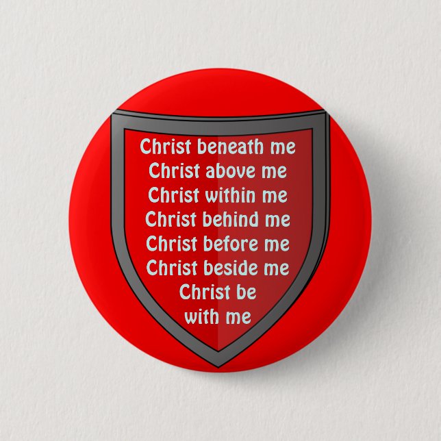 Knopfdruck des Bratplate-Gebets von Saint Patrick Button (Vorderseite)