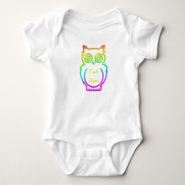 Knopfdruck für die Augenwischerei Psychedelischer  Baby Strampler (Vorderseite)