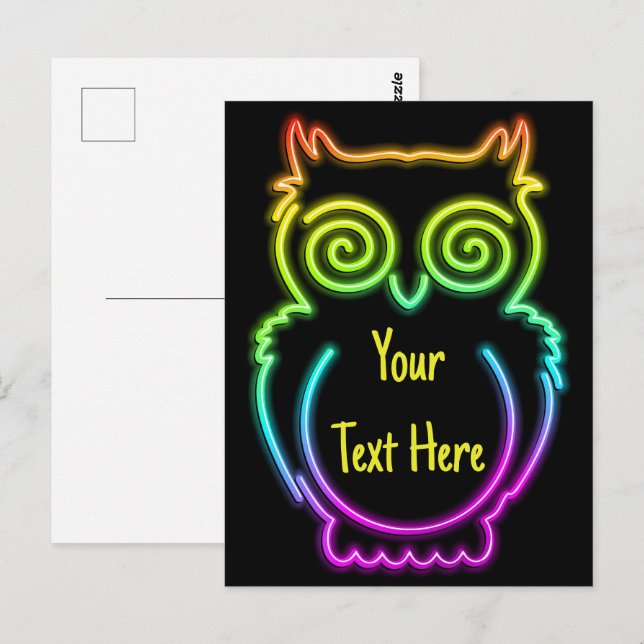 Knopfdruck für die Augenwischerei Psychedelischer  Postkarte (Vorne/Hinten)