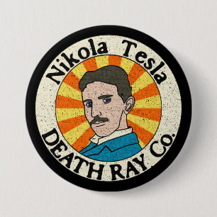 Knöpfe des Nikola Tesla-Todesstrahln-Co. Button
