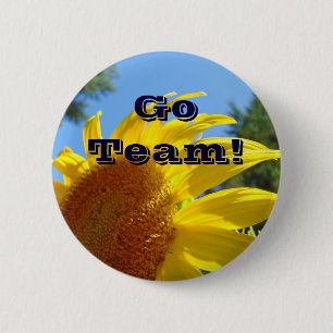 Knöpfe "Go Team!"-Taste "Knöpfe Sonnenblumen" Button