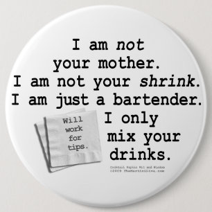 Knöpfe - ich bin EIN BARKEEPER Button