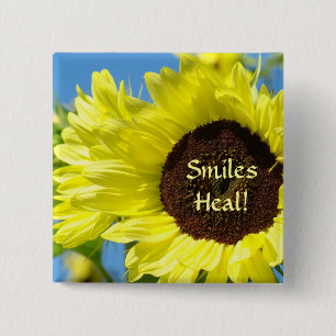 Knöpfe Sonnenblumen-Knopf Button