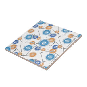 Knöpfe und nähende Nadeln Fliese