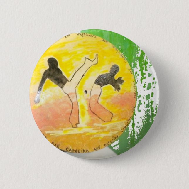 knöpfen Sie Button capoeira Kriegskunstaxt (Vorderseite)