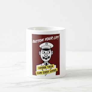 Knöpfen Sie Ihre Lippe! Loses Gespräch kann die Kaffeetasse