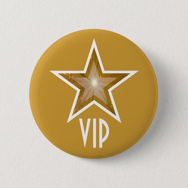Knopfgold "des Gold" Sternes "VIP" Button (Vorderseite)