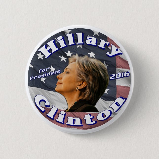 Knopfpräsident 2016 Hillary Clinton Button (Vorderseite)