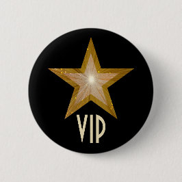 Knopfschwarzes "des Gold" Sternes "VIP" Button