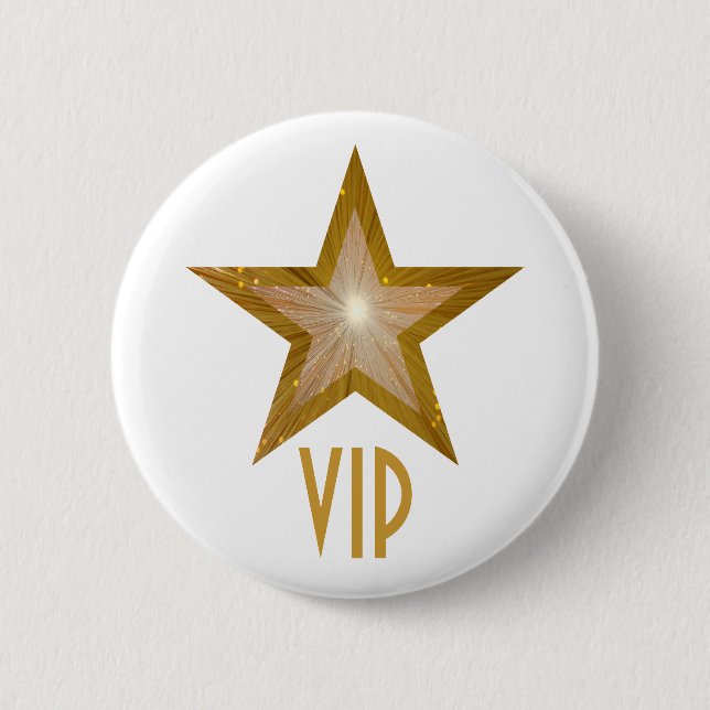 Knopfweiß "des Gold" Sternes "VIP" Button (Vorderseite)