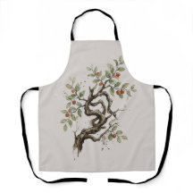 Knorriger Baum & Rote Früchte Aquarell