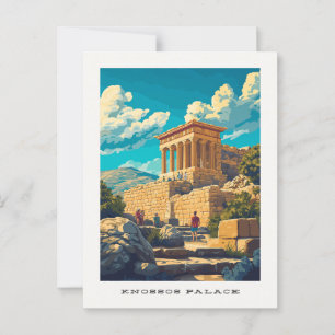 Knossos Palace Krete Griechenland Reise Postkarte