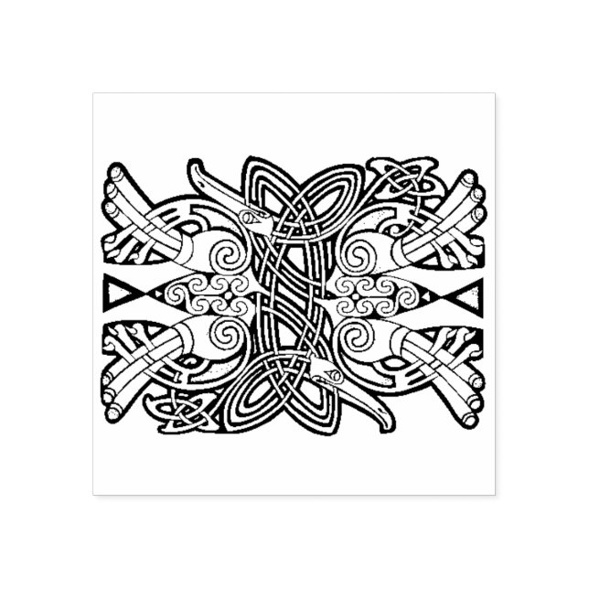 Knotdesign Gummi-Briefmarke Gummistempel (Prägung)