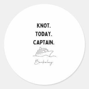 Knoten Heute Captain Cruise Outfit Berkeley Kalifo Runder Aufkleber
