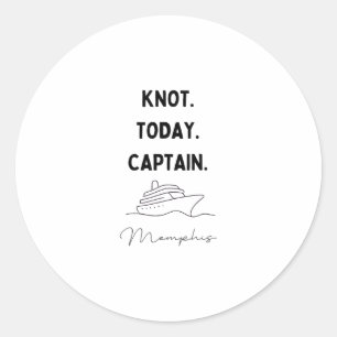 Knoten Heute Captain Cruise Outfit Memphis Tenness Runder Aufkleber
