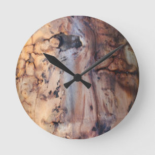 Knoten-hölzerne Entwurfs-Uhr Runde Wanduhr