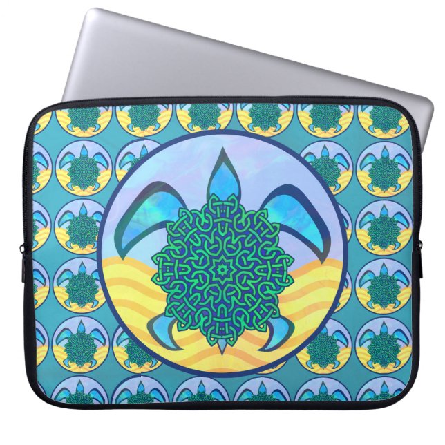 Knoten-Schildkröte-Laptop-Hülse Laptopschutzhülle (Vorderseite)