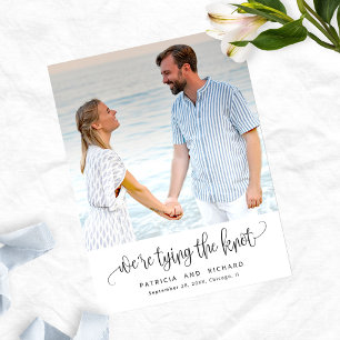 Knoten Wedding-Save-The-Date-Foto Postkarte