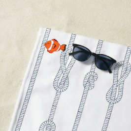Knots and little fishes. Customisable Strandtuch