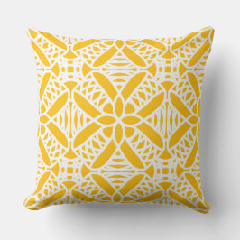 Knots on yellow pattern kissen