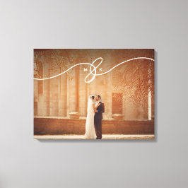 Knotted Ampersand Monogram Simple Wedding Foto Leinwanddruck