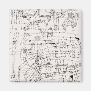 Knotted in the Manner of a Net by paul klee Magnet
