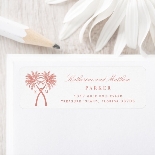 Knotted Palm Trees Tropical Beach Hochzeit (Insitu)