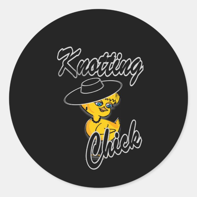 Knotting Chick #4 Runder Aufkleber (Vorderseite)